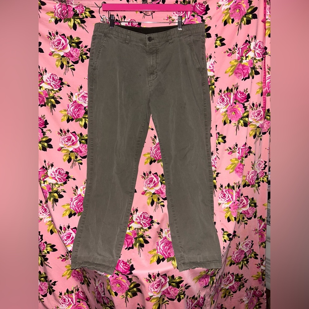 BIFL English laundry cotton twill soft green pants khaki chino 36x32 36”w x 32”